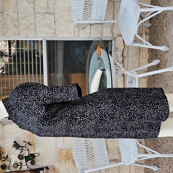 Alice + Olivia Inka Glitter Dot Dress Black Metallic Bodycon Strong Shoulder 12 - Picture 5 of 14